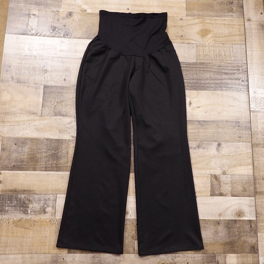 Motherhood Maternity Secret Fit Belly Wide Leg Pants Women’s 1X Black